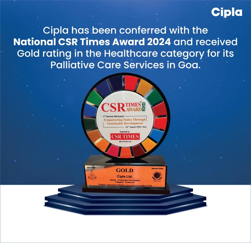 Cipla has been conferred with the National CSR Times