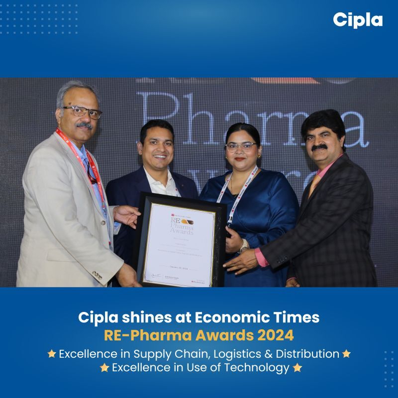 Cipla shines at Economic Times RE-Pharma Awards 2024